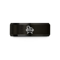 unique presents for him – black tungsten baby jesus manger wedding band