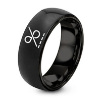 Valentines Day Gifts for Him Set – black tungsten dal segno ring