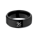 ladies promise ring style – black tungsten dal segno wedding band