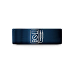 engraved rings for couples – blue tungsten multimeter wedding band