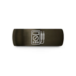 titanium bands for men – gunmetal & blue tungsten multimeter wedding band