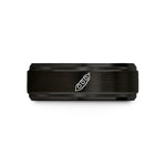 special rings for him – black & rose gold tungsten soybean pod wedding band