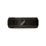 personalized presents for him – black tungsten soybean pod wedding band