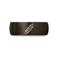 unique presents for men – gunmetal & rose gold tungsten soybean pod wedding band