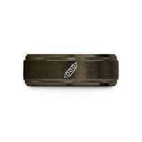 personalized presents for him – gunmetal & rose gold tungsten soybean pod wedding band