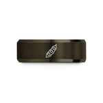 romantic presents for him – gunmetal & rose gold tungsten soybean pod wedding band