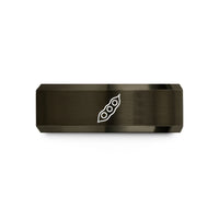 romantic presents for him – gunmetal & rose gold tungsten soybean pod wedding band