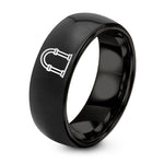 Valentines Day Gifts for New Mom – black tungsten archway ring