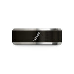 unique presents for sister – black & gray tungsten recorder wedding band