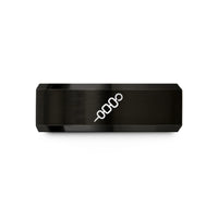 tungsten bands for couples – black tungsten skewer wedding band