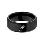 unique rings for her – black tungsten skewer wedding band