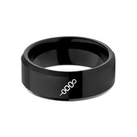 unique rings for her – black tungsten skewer wedding band