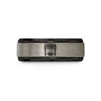 special presents for girlfriend – black & silver tungsten console organ pedals wedding band