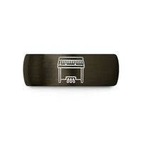 unique presents for her – gunmetal & black tungsten console organ pedals wedding band