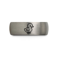 unique presents for her – blue & gray tungsten gosling wedding band