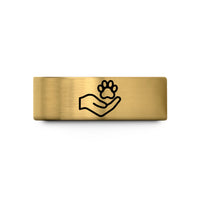 tungsten wedding band men – gold tungsten helping hands paw wedding band
