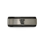 unique presents for her – black & gray tungsten nail gun wedding band