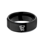 thoughtful presents for women – black tungsten nail gun wedding band