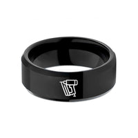 thoughtful presents for women – black tungsten nail gun wedding band