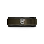 thoughtful presents for women – gunmetal & black tungsten nail gun wedding band