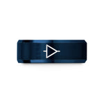 present ideas for wife – blue tungsten comparator symbol wedding band