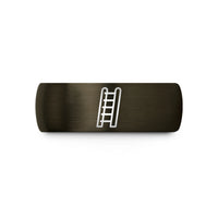special presents for wife – gunmetal & black tungsten ladder wedding band