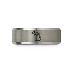 special presents for wife – black & grey tungsten michigan wedding band