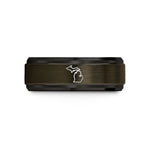 personalized jewelry for her – gunmetal & black tungsten michigan wedding band