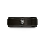 romantic present ideas sets – black & rose gold tungsten lily wedding band