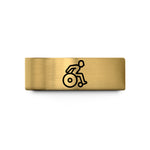 matching rings for partners – gold tungsten wheelchair racer wedding band