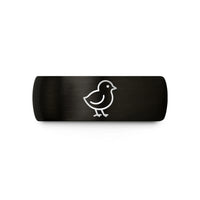 romantic present ideas her – black & rose gold tungsten chick wedding band