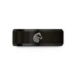 thoughtful presents for couples – black tungsten friesian wedding band