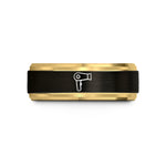 thoughtful presents for her – black & gold tungsten hair dryer wedding band