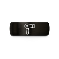 unique presents for wife – black tungsten hair dryer wedding band
