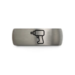 best presents for wife – black & grey tungsten impact wrench wedding band