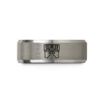 romantic presents for her – black & silver tungsten piano keys wedding band