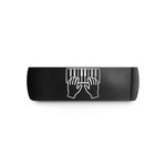 meaningful presents for couples – black tungsten piano keys wedding band