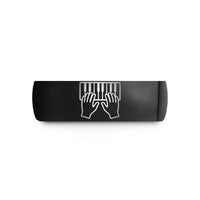 meaningful presents for couples – black tungsten piano keys wedding band
