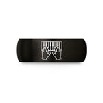romantic presents for her – black tungsten piano keys wedding band