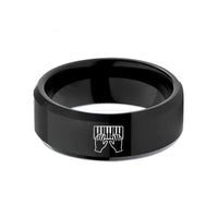 meaningful presents for couples – black tungsten piano keys wedding band