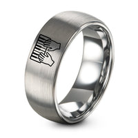 Valentines Day Gifts Wife – silver tungsten piano keys ring