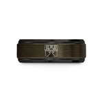 meaningful presents for couples – gunmetal & black tungsten piano keys wedding band