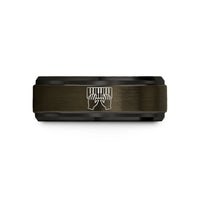 meaningful presents for couples – gunmetal & black tungsten piano keys wedding band