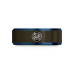 special presents for spouse – gunmetal & blue tungsten planetary alignment wedding band