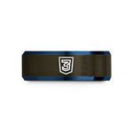 unique presents for her – gunmetal & blue tungsten css3 wedding band