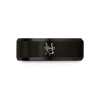 special presents for wife – black tungsten kudu wedding band