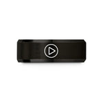 special presents for wife – black tungsten start button wedding band