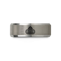 unique gifts for couples – black & grey tungsten indianapolis motor speedway wedding band