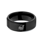 tungsten bands for her – black tungsten piano violin keys wedding band