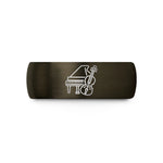 engraved gifts for her – gunmetal & black tungsten piano violin keys wedding band